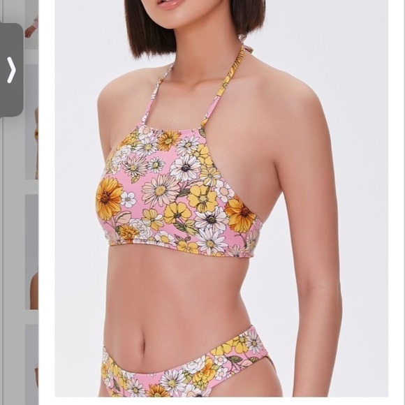 Retro floral print bikini set F21 L NWT - Picture 1 of 4